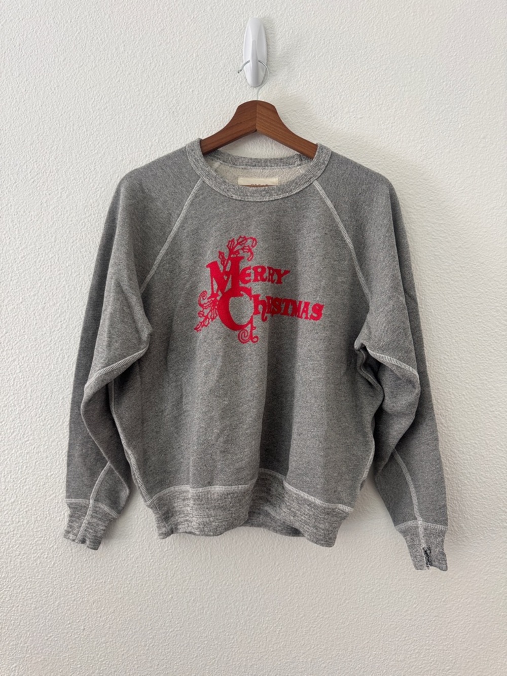 The Great. The College Sweatshirt NWT Sweater Merry Christmas Grey 1 Small RARE